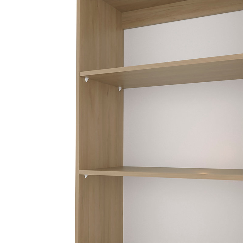Bibliothèque, 4 tablettes, bois manufacturé