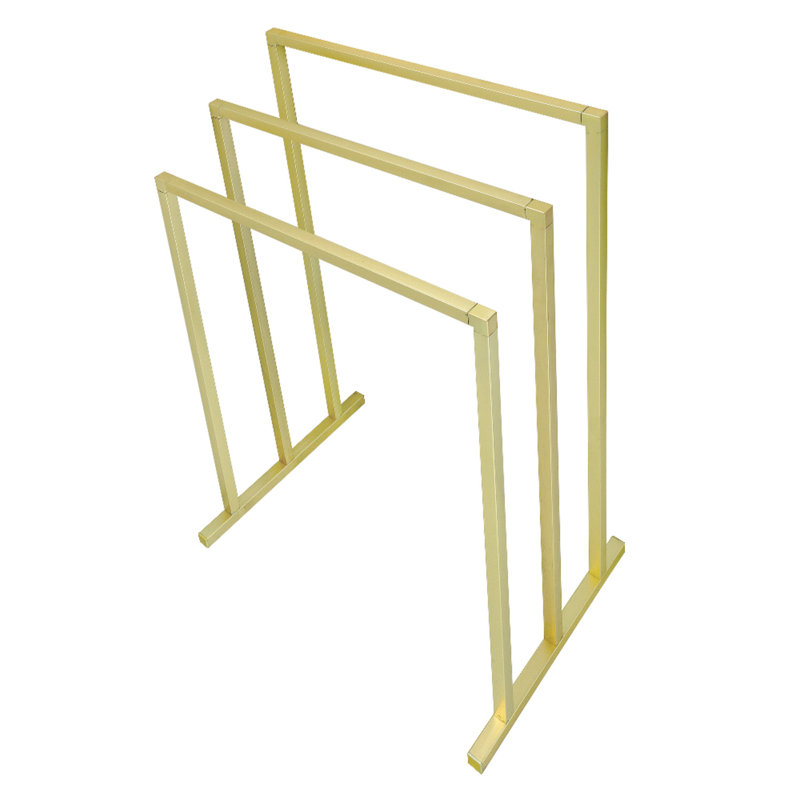 Kingston Brass Edenscape Freestanding 3-Tier Towel Rack, Brushed Brass