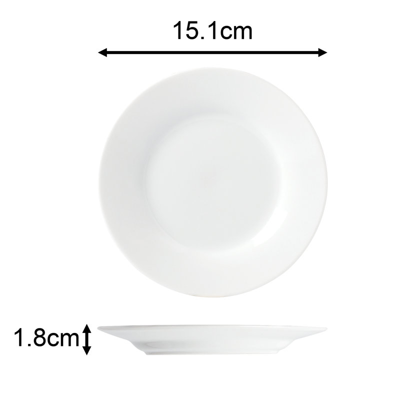 Waterside 20pc White Rim Porcelain Dinner Set