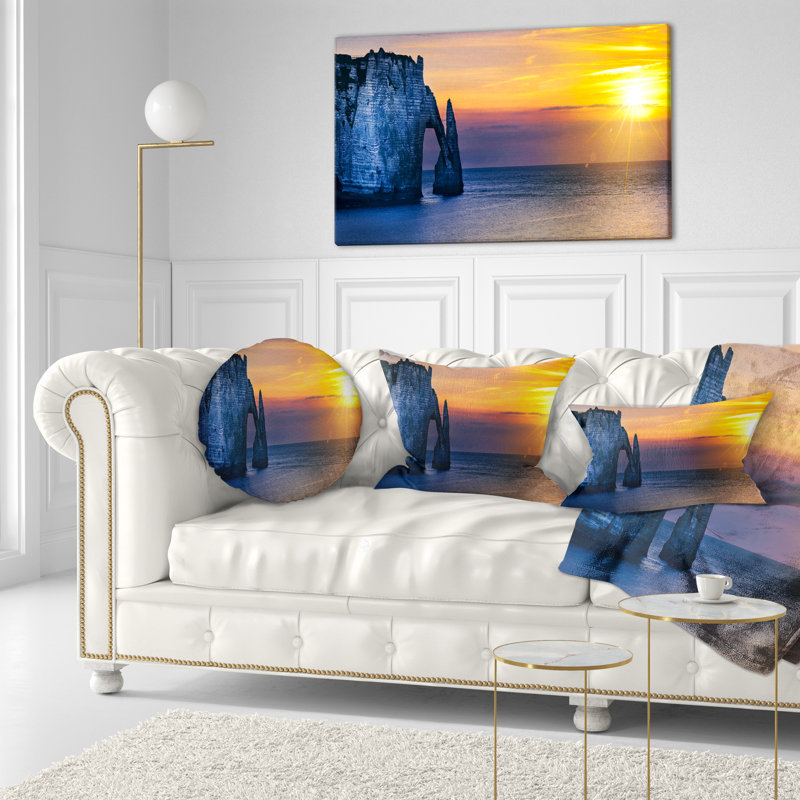 Coussin lombaire normandy etretat falaise mer