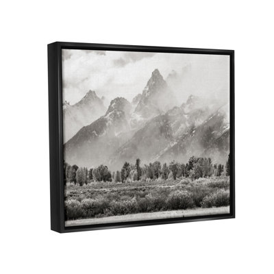 Au-673-Framed " Foggy Mountain Peaks Landscape " by Danita Delimont