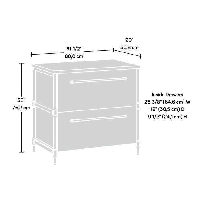 Procora 31.496'' Wide 2 -Drawer File Cabinet