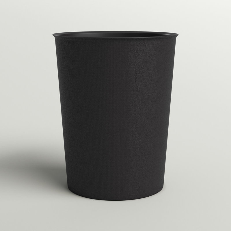 1.5 Gallon Compact Waste Paper Basket, Black