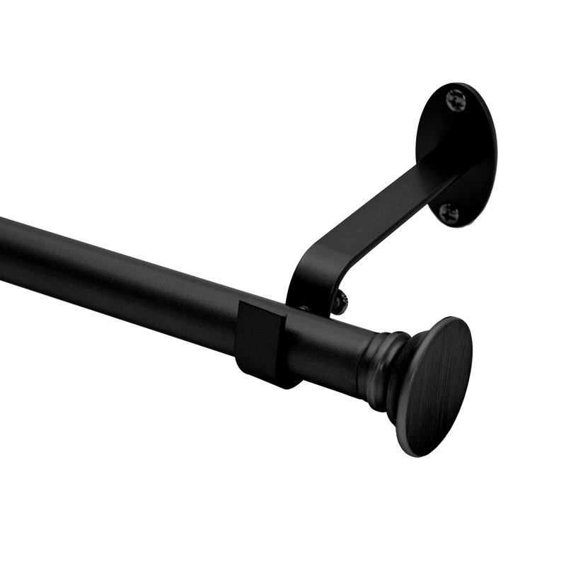 Tringle à rideaux simple Gaillac, Fer forgé, 48 po à l 86 po