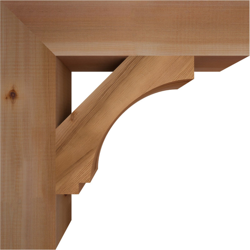 Support lisse en bloc de cèdre rouge occidental l 3 1/2 po x P 18 po x H 18 po, Cèdre rouge de l'Ouest (lisse)