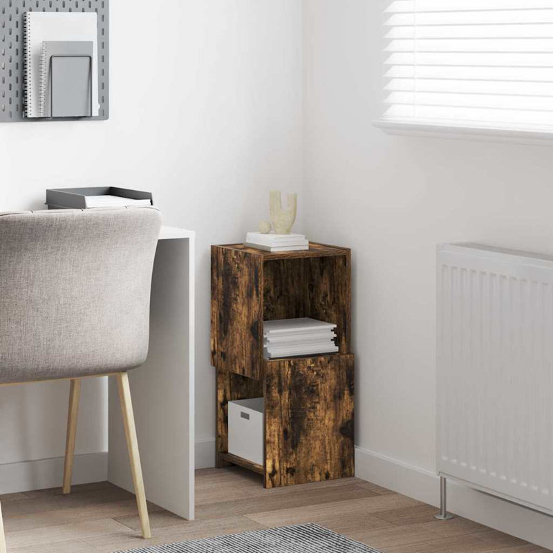 Corner Accent Chest, 65cm H x 30.5cm W x 30cm D, Smoked Oak