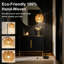 Adjustable Height Floor Lamp With Remote & Foot Switch - Dimmable Rattan Arc Standing Lamp With Rotating Shade, 3 Colour Temperatures For Living Room And Bedroom