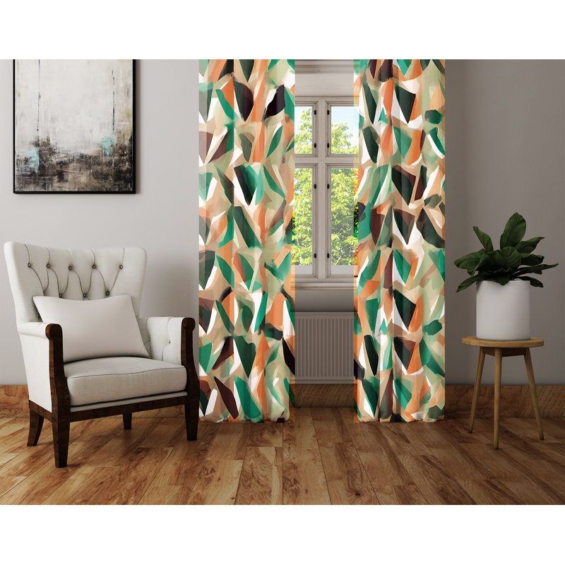 Semi Sheer Curtain Pair, 56" W x 78" L