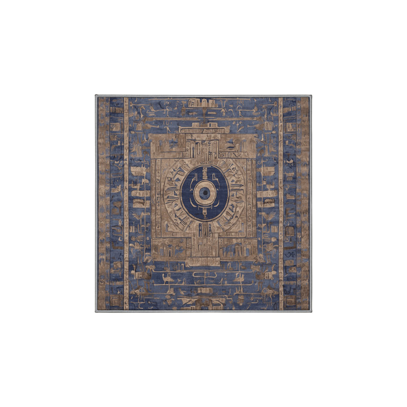 Tapis gris lavable à la machine, Carré 8 pi