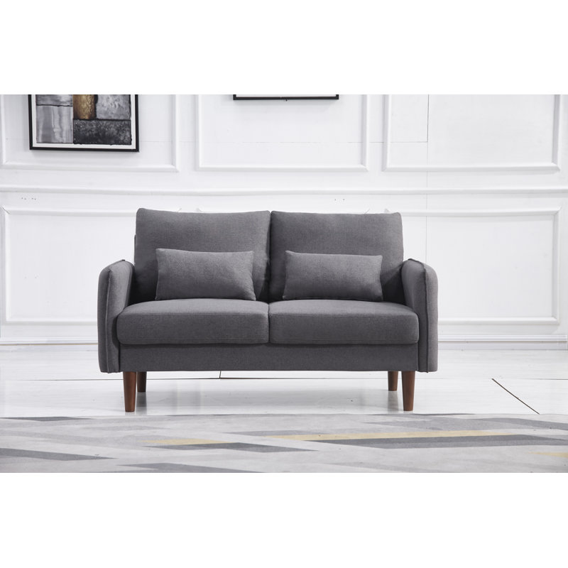 Esquer Upholstered 57'' Loveseat, Dark Gray Polyester
