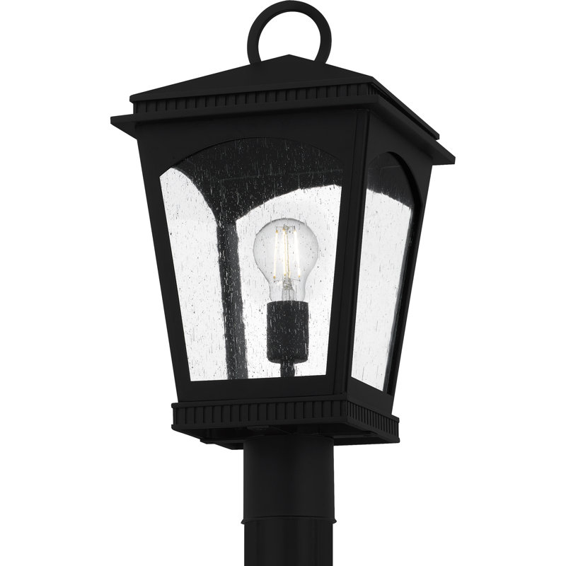 Claborn 1-Light Earth Black Outdoor Post Lantern