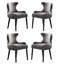 Ricky 4 Person Dining set - a Rectangular Wooden Dining Table with Metal Legs and a Set of 4 Quilted Velvet Dining Chairs for Dining Room - Modern Dining Table Set-1494139813-1494139823