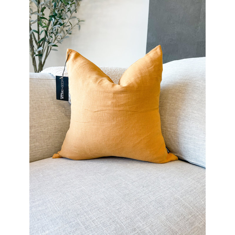 Housse de coussin en lin, H 24 po x l 24 po, Toscane