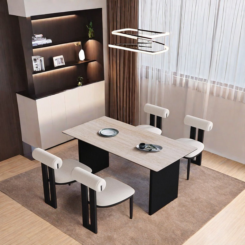 Ensemble de table de salle à manger Simple, H 29,53 po x L 78,74 po x l 35,43 po