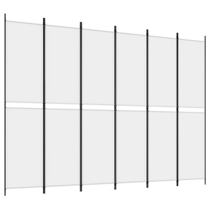 Cloison pliante Rikkea, Blanc, 6, H 86,6 po x l 118,1 po