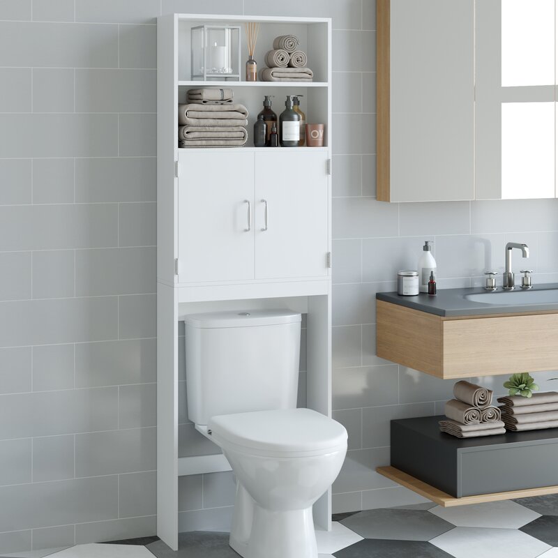 Latitude Run® Aidie Freestanding Over-the-Toilet Storage & Reviews ...