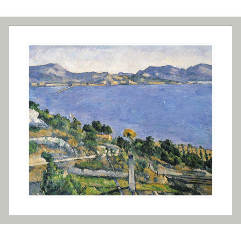 «L'Estaque View of the Bay of Marseille» par Paul Cézanne, impression giclée sur cadre, H 23,5 po x l 27,28 po