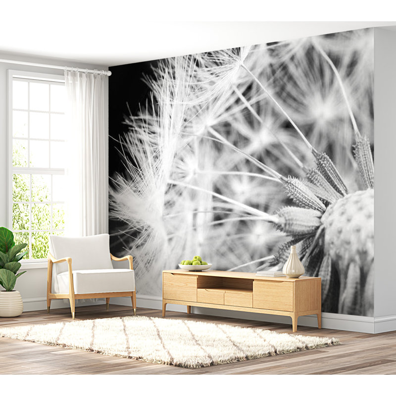Floral Wall Mural, 110" L x 157" W