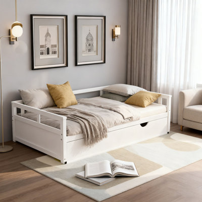 Extending Daybed with Trundle, Wooden Daybed with Trundle