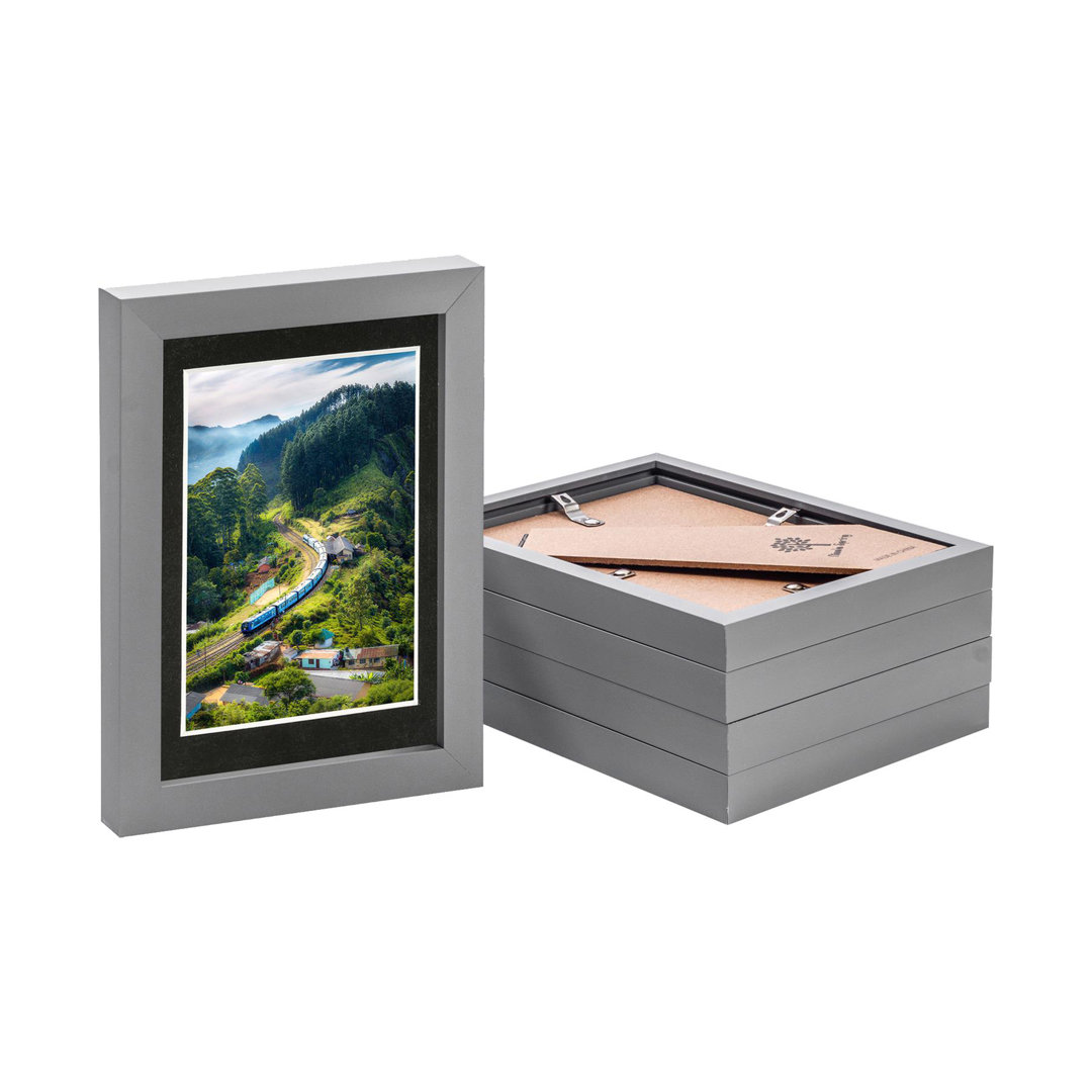 Photo Frames with 4" x 6" Mount - 8" x 10" - Black/Grey
