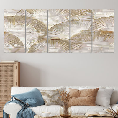Ensemble d'art mural sur toile blanc et beige