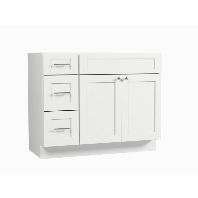 Base de meuble-lavabo simple 42 po Disar, Blanc