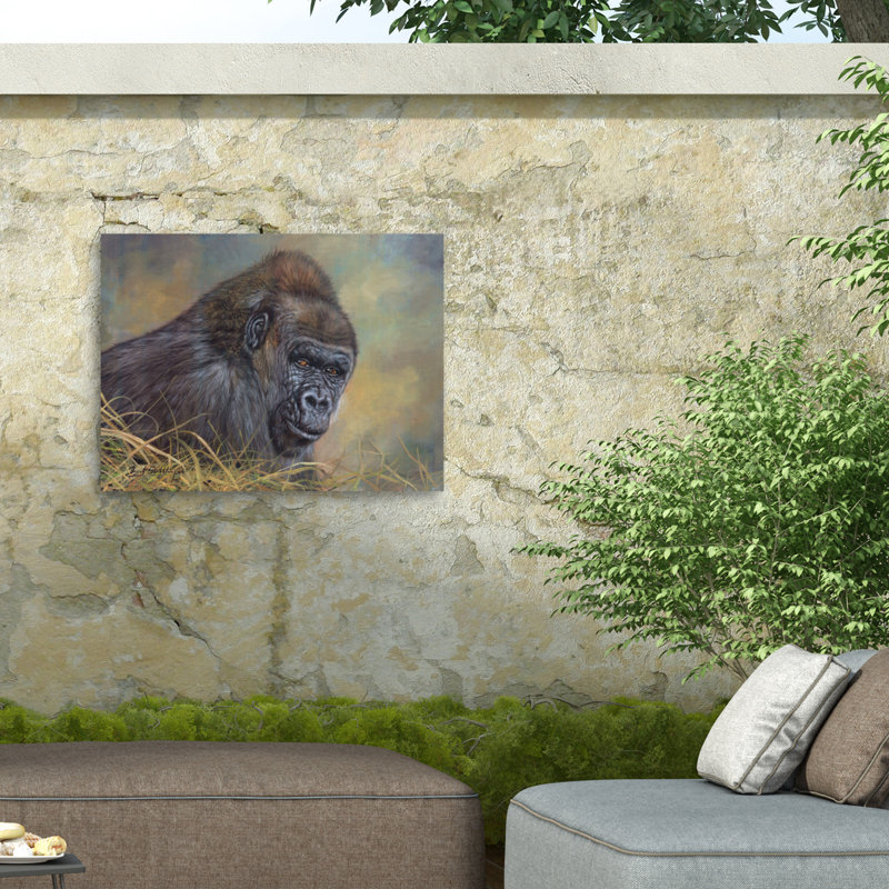 Toile d'extérieur David Stribble Gorilla, H 14 po x l 19 po