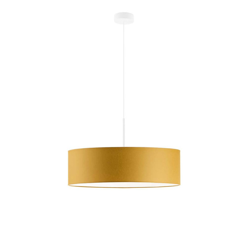 Aubrionna 4 - Light Drum Pendant, Mustard, White