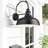 16 Inch Dome Large Dusk To Dawn Sensor Outdoor Barn Light Farmhouse Outdoor Wall Sconce (Black+White, 16” Dome-1Pack)-1116757874-1116757886