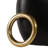 Modern Sculptural Ceramic Flower Vase with Ring Design for Home Decor - Asymmetrical Table Vase Accent for Living Room or Entryway Styling - Black & Gold-453735260