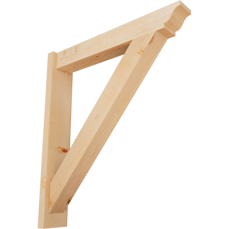 Persienne traditionnelle en bois rustique, Sapin Douglas de 5 1/2 po (lisse), P 30 po x H 34 po