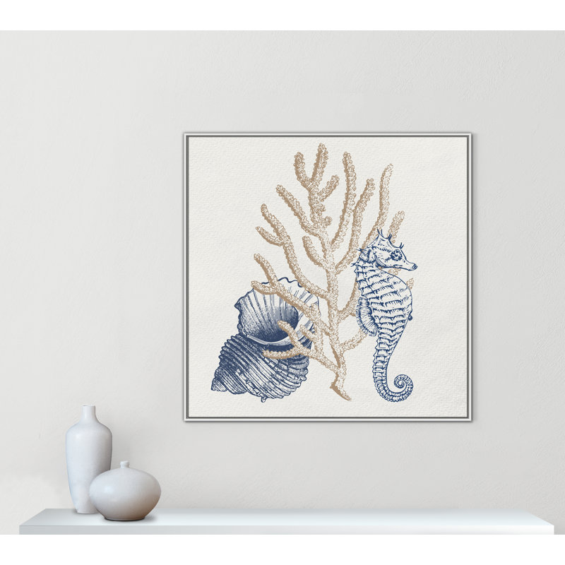 «Into the Sea II» par Kimberly Allen, H 46,5 po x l 46,5 po, Blanc