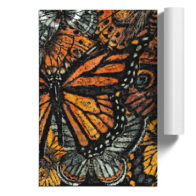 Monarch Butterflies Painting - Frameless Print