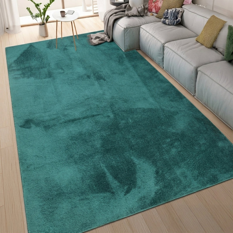 Rectangle Washable Area Rug, Green, 200 x 290 cm