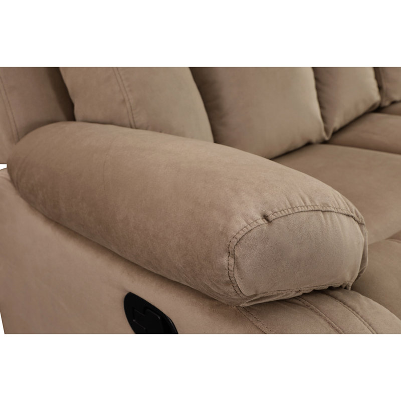 Beige avec mousse et soutien lombaire à 8 ressorts à arc de style transitionnel