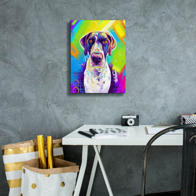 'Pop Art German Shorthaired Pointer' by Furbaby Affiliates Canvas Wall Art