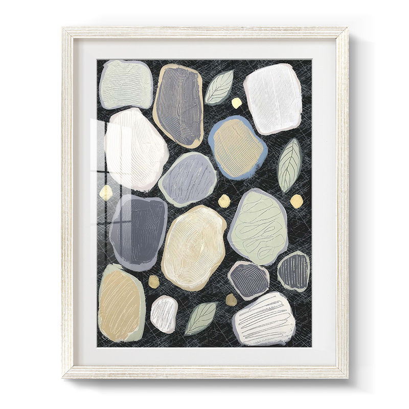 Stony Riverbed I -Framed Print, 28.5" H x 20.5" W, White