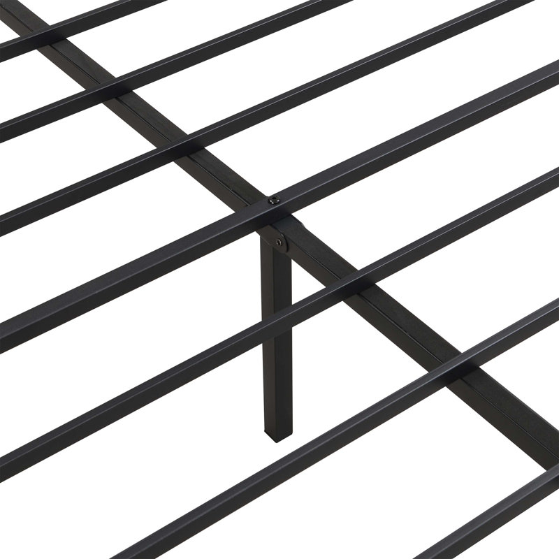 Queen Size Metal Bedframe, Queen, Dark Brown