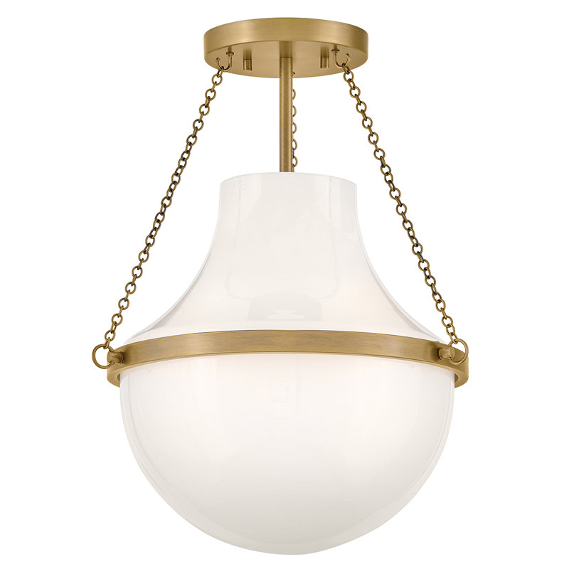Hinkley Collins Medium Semi-Flush Mount, 18.25" H x 15" W x 15" D, Gold
