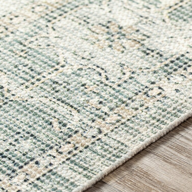 Steelside™ Justice Handmade Flatweave Cotton Muddy Green Rug