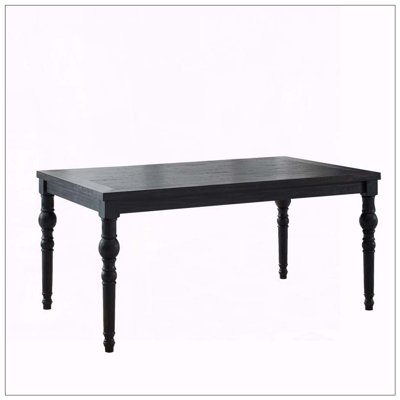 Traditional Style Dining Table – Black Finish