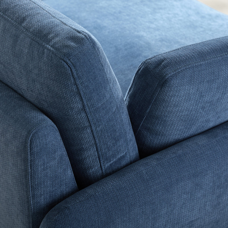 Canapé simple surdimensionné en chenille avec siège large et coussins profonds, conception moderne à blocs de couleurs pour un confort et un style ultimes