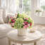 Floral Centerpiece with Hydrangeas and Ranunculus