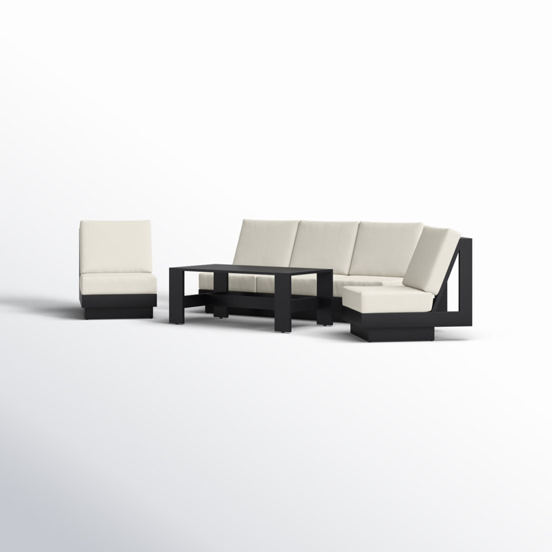 Lucca 4-Piece Outdoor Seating Group with Swivel Chairs and Sunbrella Cushions