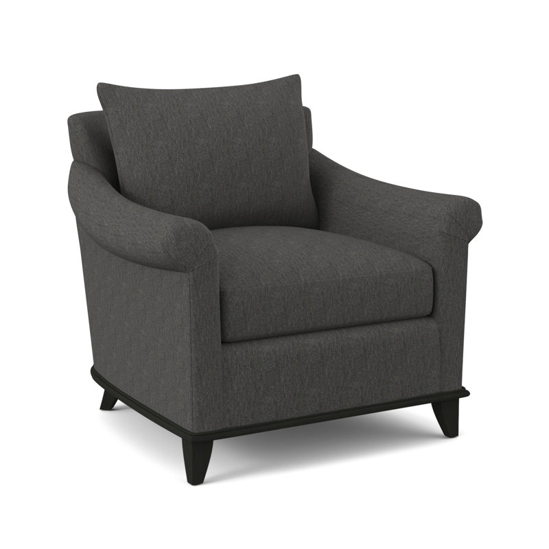 Drake Armchair, White Caps Fog, Espresso