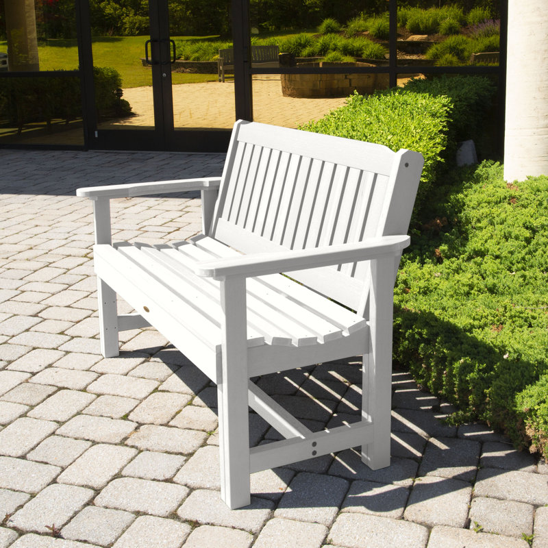 Banc de jardin en plastique Lunz, Blanc