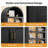 71'' Tall Arched China Cabinet with Wireless Smart Lights, Adjustable Shelves, Tempered Glass Doors, Drawer, Kitchen Pantry Cabinet-1248380188