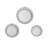 Set Of 3 12/14/18" Halcyon Abstract Mirrors, White