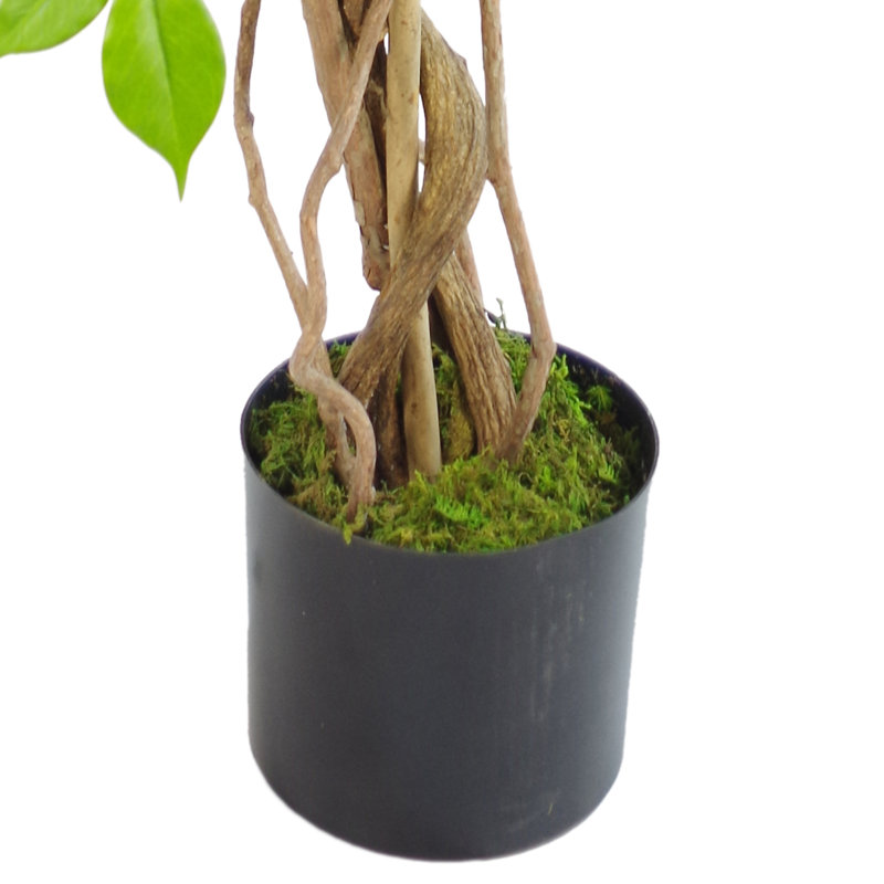 110cm Faux Flowering Tree in Metal Planter, Silver