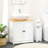 Modern White Bathroom Under Sink Locker, Double Doors And Adjustable Shelf For Wall Mount Efficient Storage Unit Space Drawer Unit, With